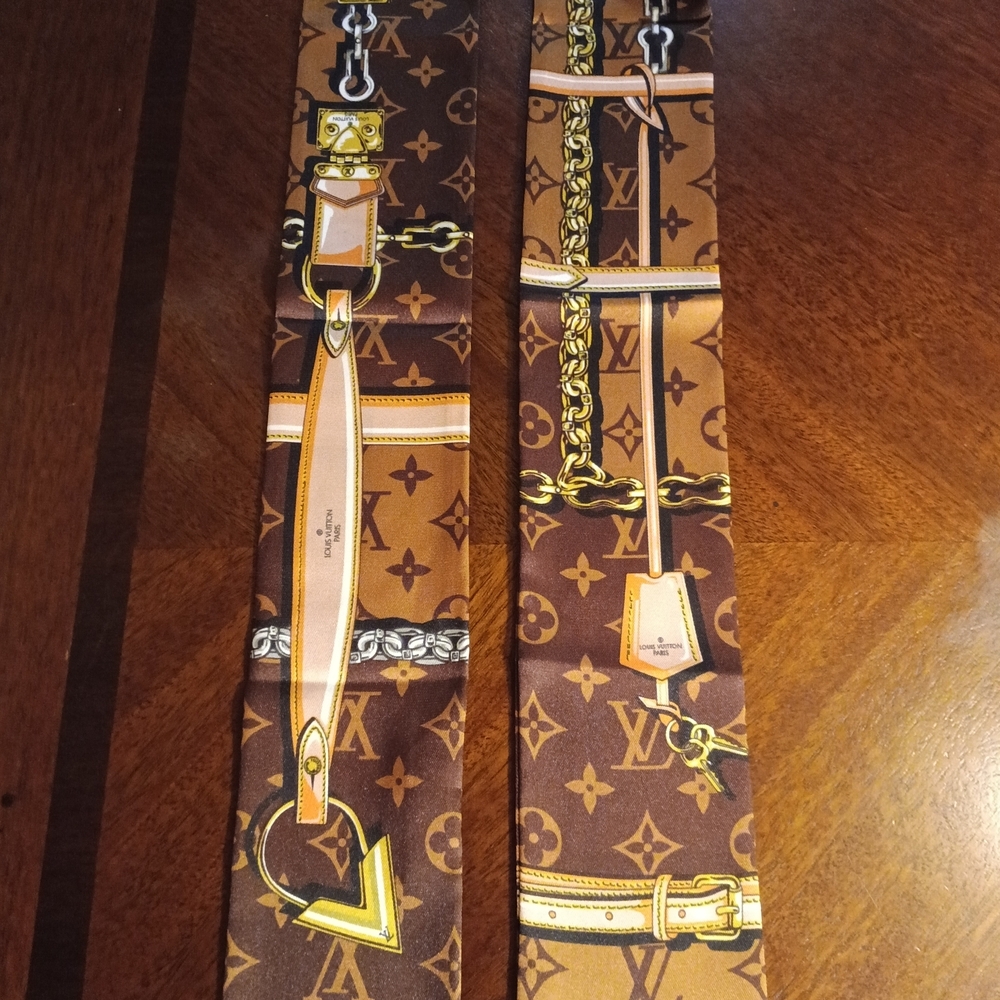 Louis Vuitton Monogram Brown and Gold Twilly - Picture 4 of 11
